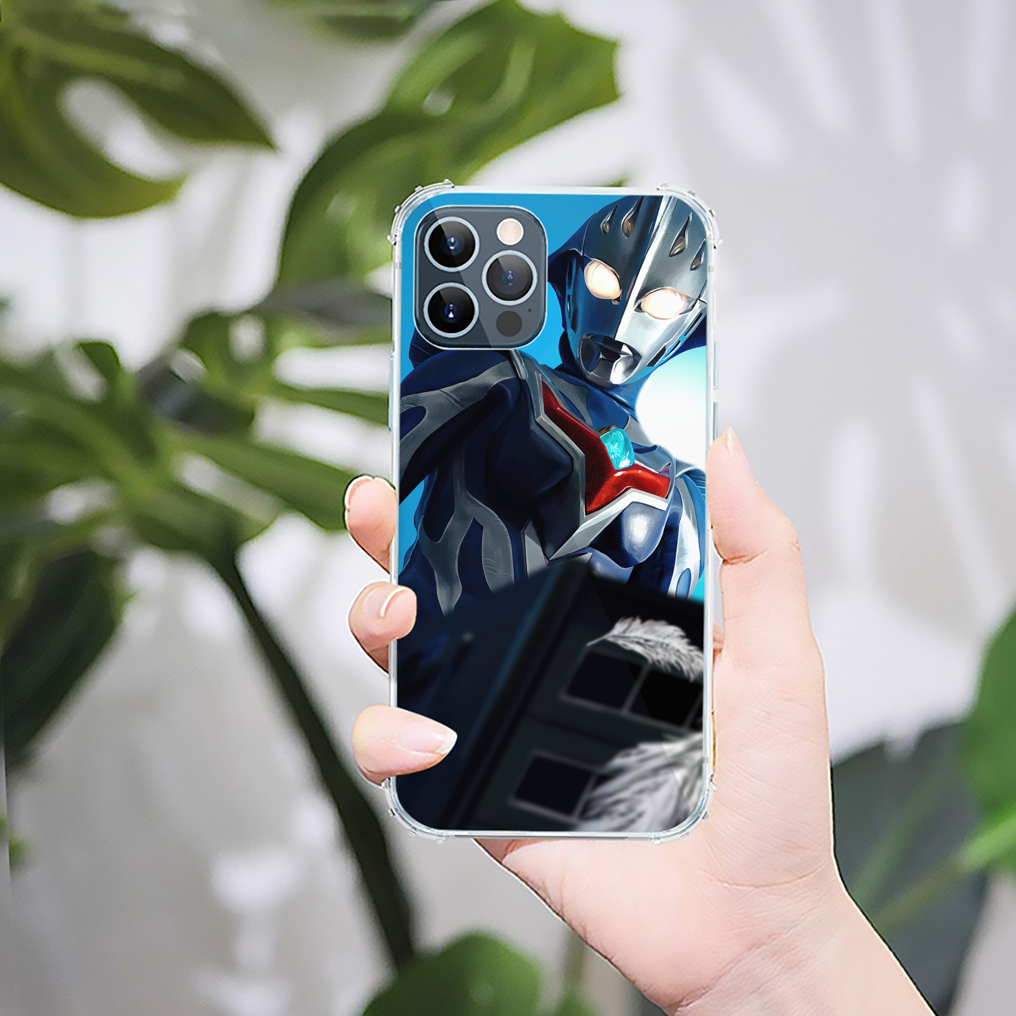 （画像用） ウルトラマン Ultraman 【iPhone 12シリーズ対応】透明スマホケース（クリアソフトケース）